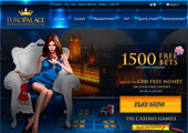 The new EuroPalace give you 1500 free bets